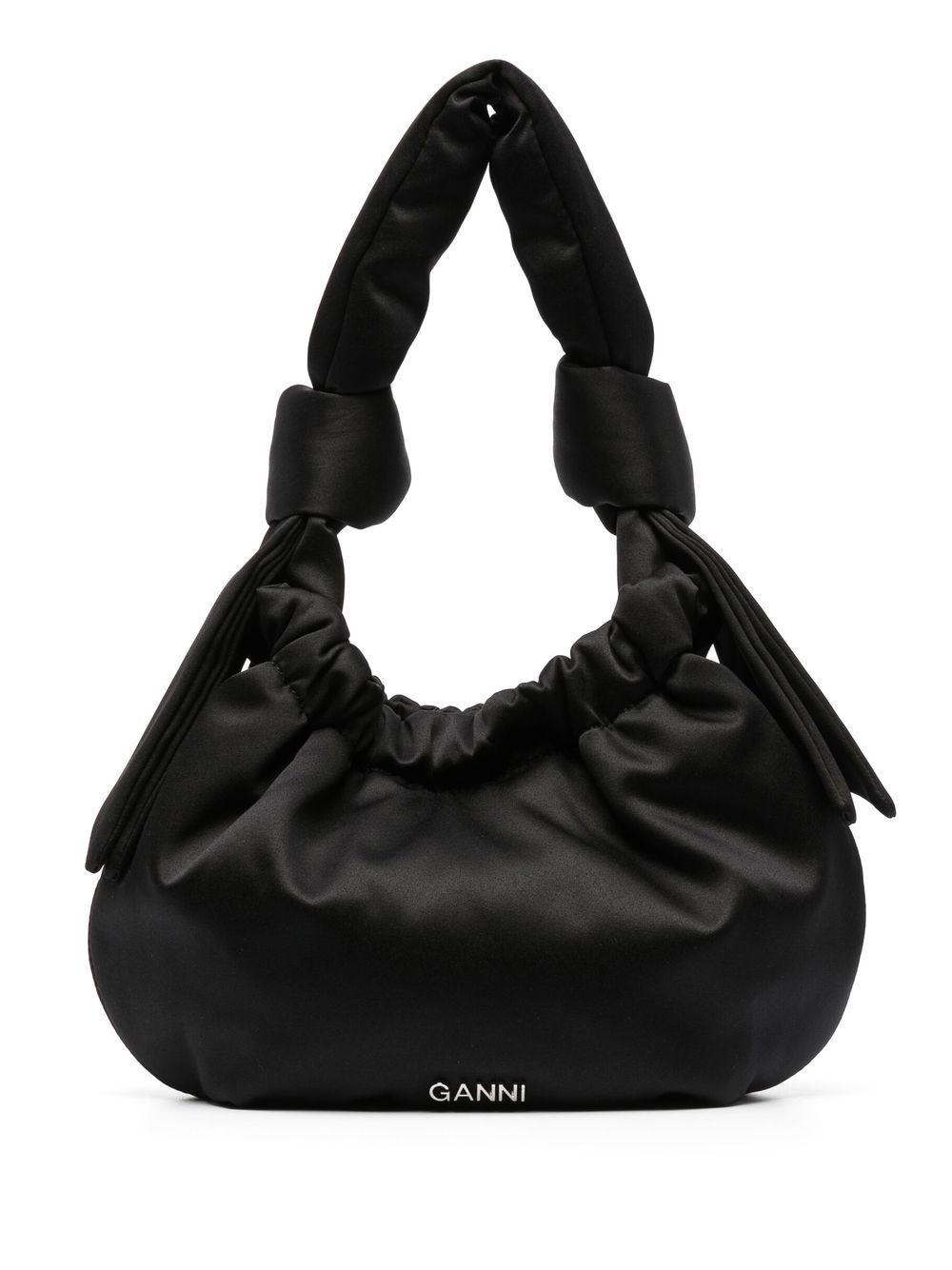 GANNI drawstring-fastening shoulder bag - Black