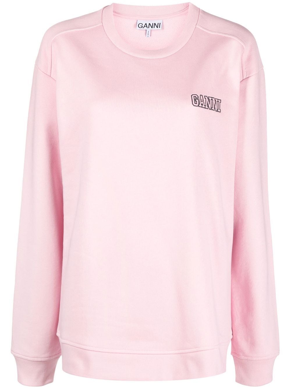 GANNI logo-print sweatshirt - Pink