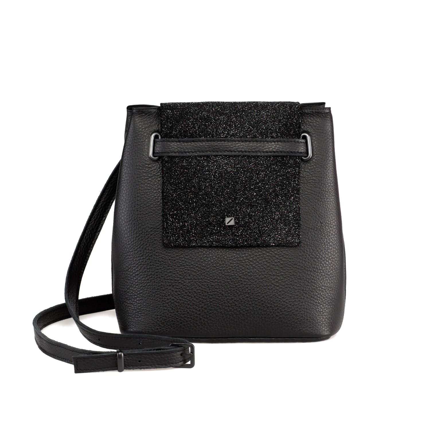 Maria Maleta - Mini Bucket Shoulder or Handbag in Black Leather