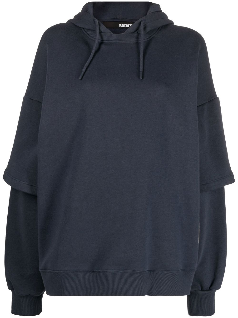 ROTATE double-sleeve organic cotton hoodie - Blue