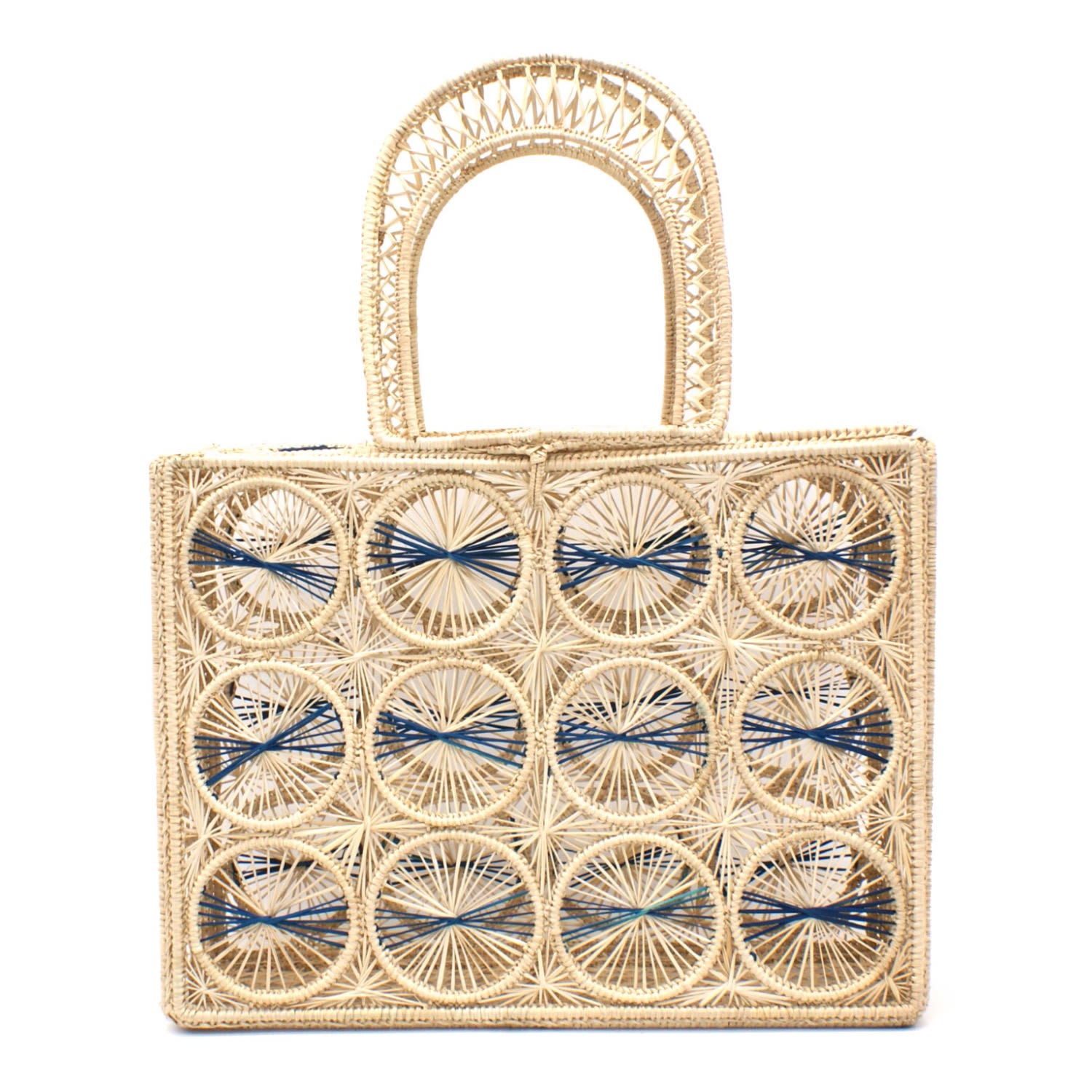 Washein - Cage Toquilla Straw Canasta Handbag