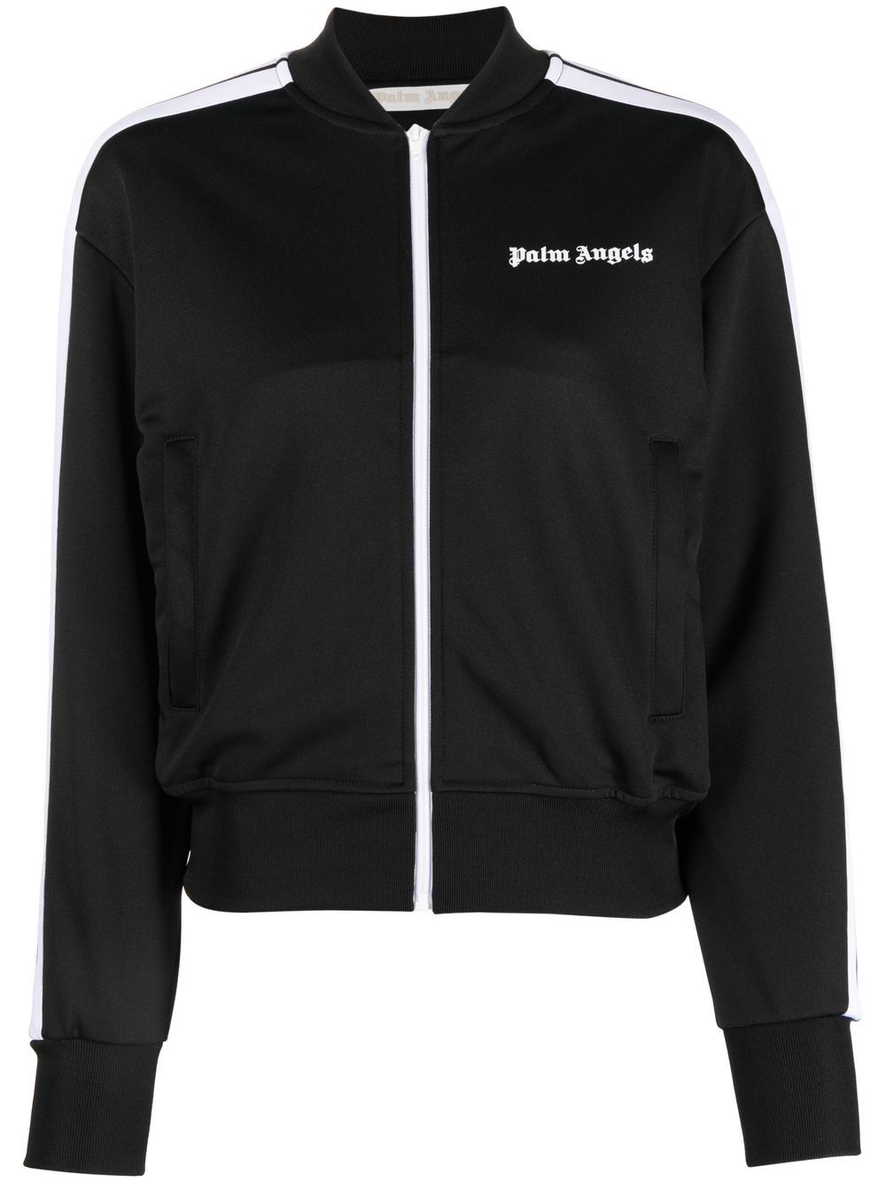 Palm Angels logo-print track jacket - Black