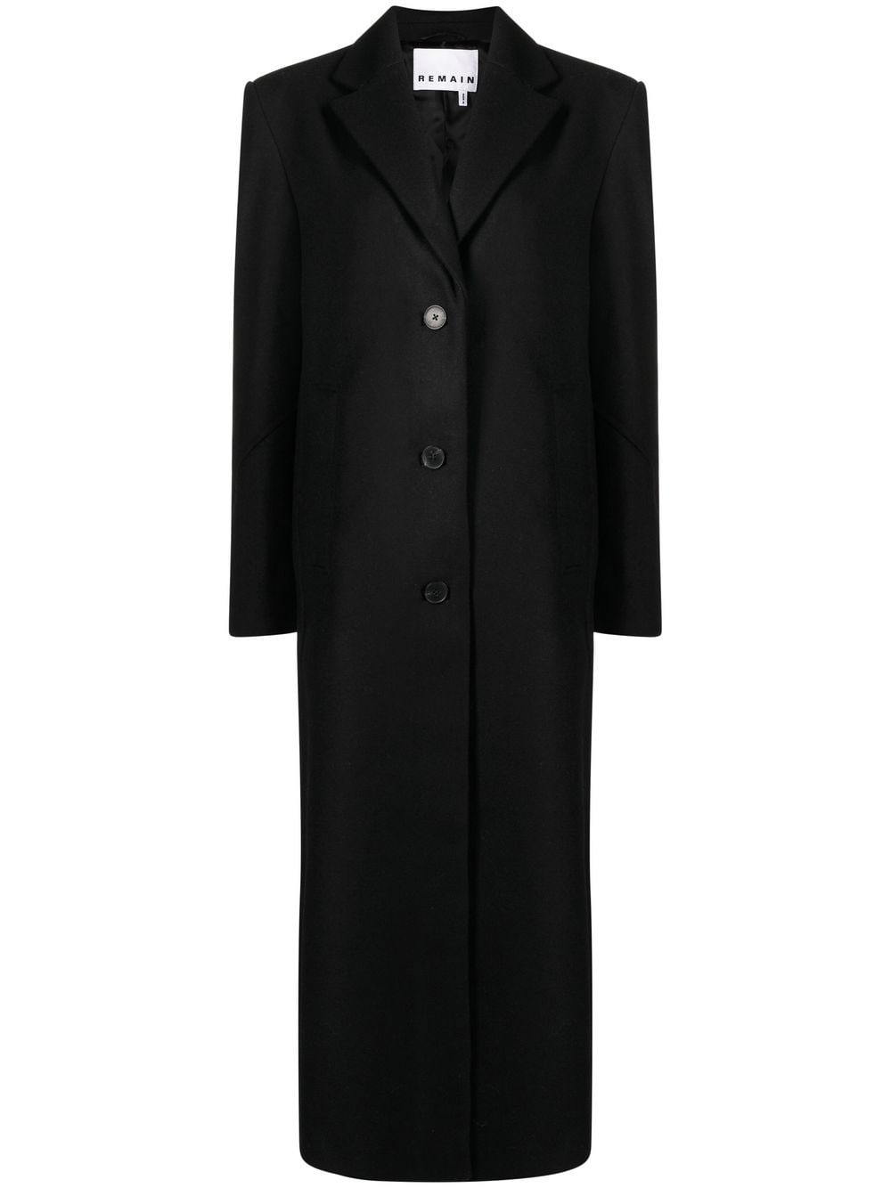ROTATE single-breasted long coat - Black