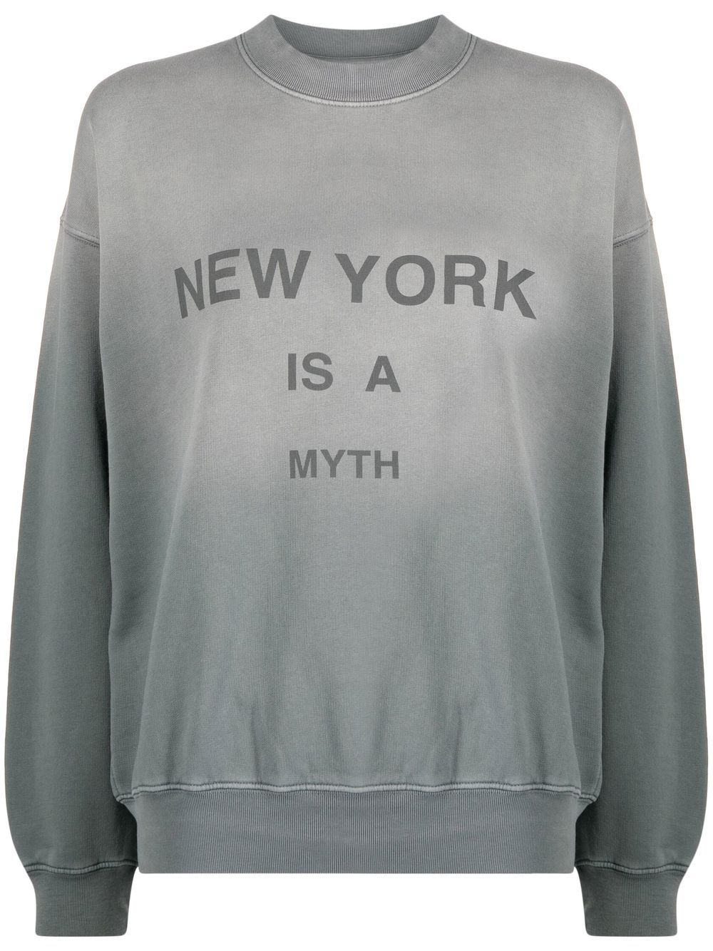 ANINE BING New York Is A Myth print sweatshirt - Grey