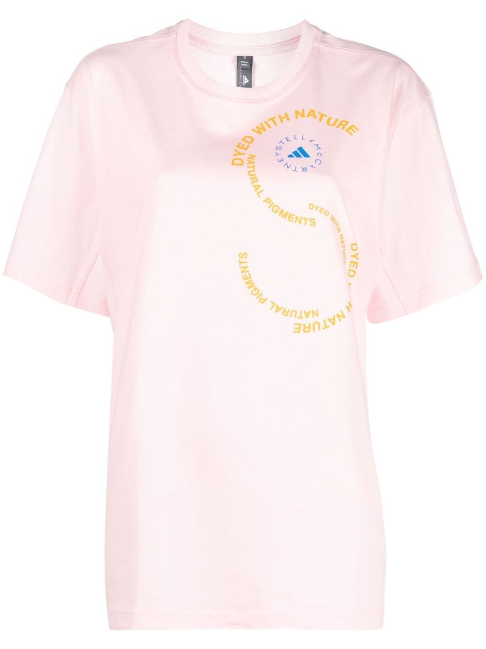 adidas by Stella McCartney logo-print T-shirt - Pink