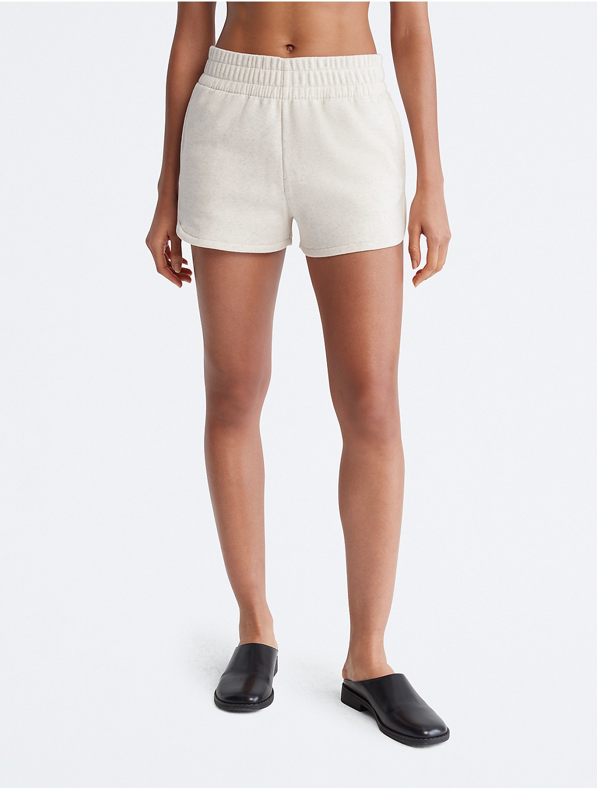 Calvin Klein Women's Archive Logo Fleece Shorts - Neutral - XS