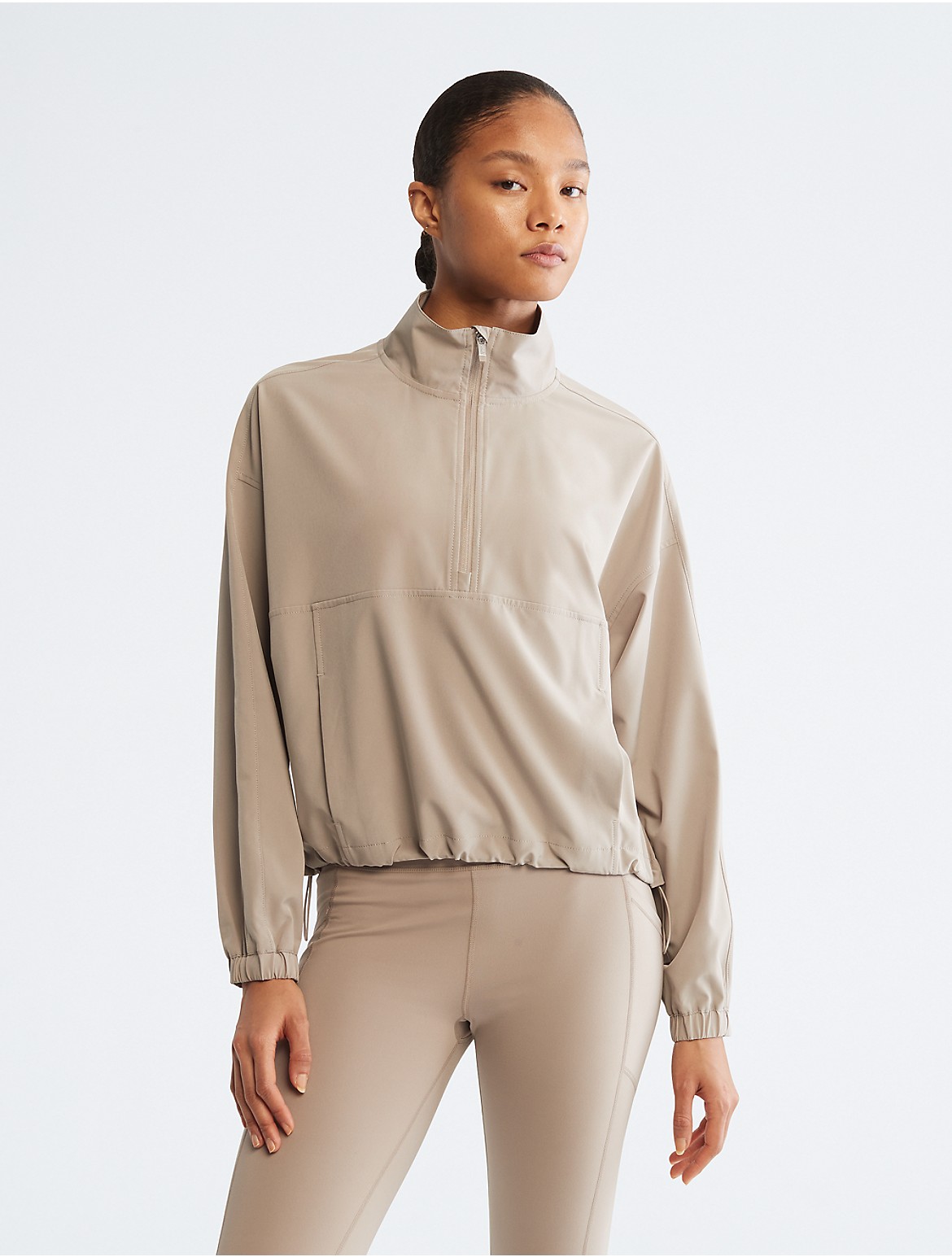 Calvin Klein Women's Performance 1/2 Zip Pullover Jacket - Neutral - XL