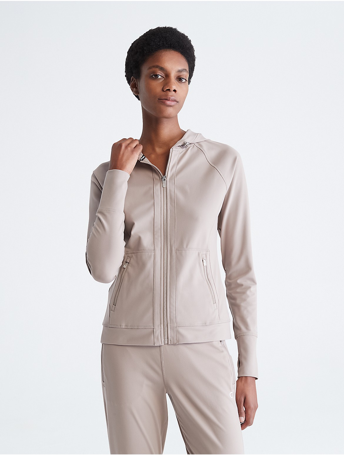 Calvin Klein Women's Performance Embrace Raglan Sleeve Jacket - Neutral - XL