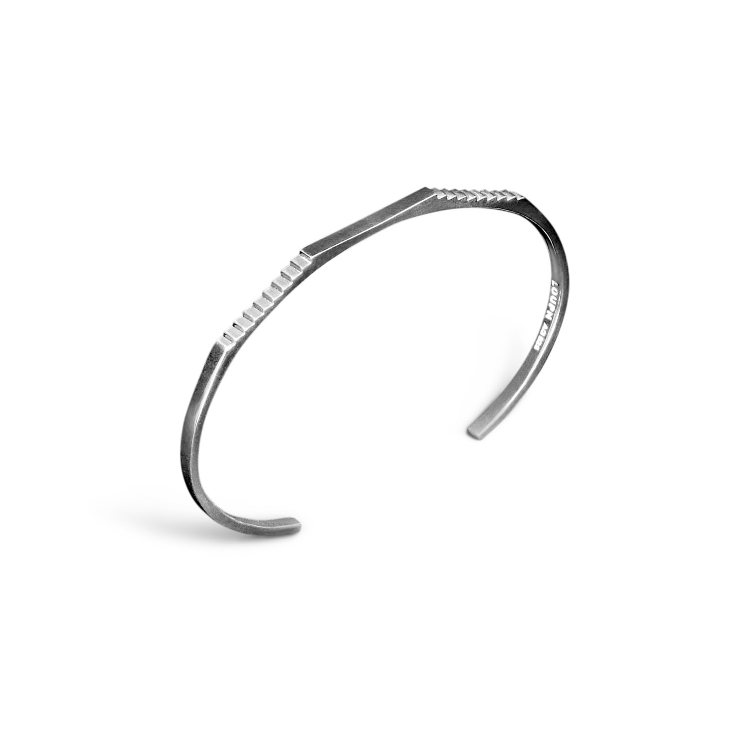 Men's Ascend Cuff Bracelet - Sterling Silver 3 Mm - Silver LOUPN
