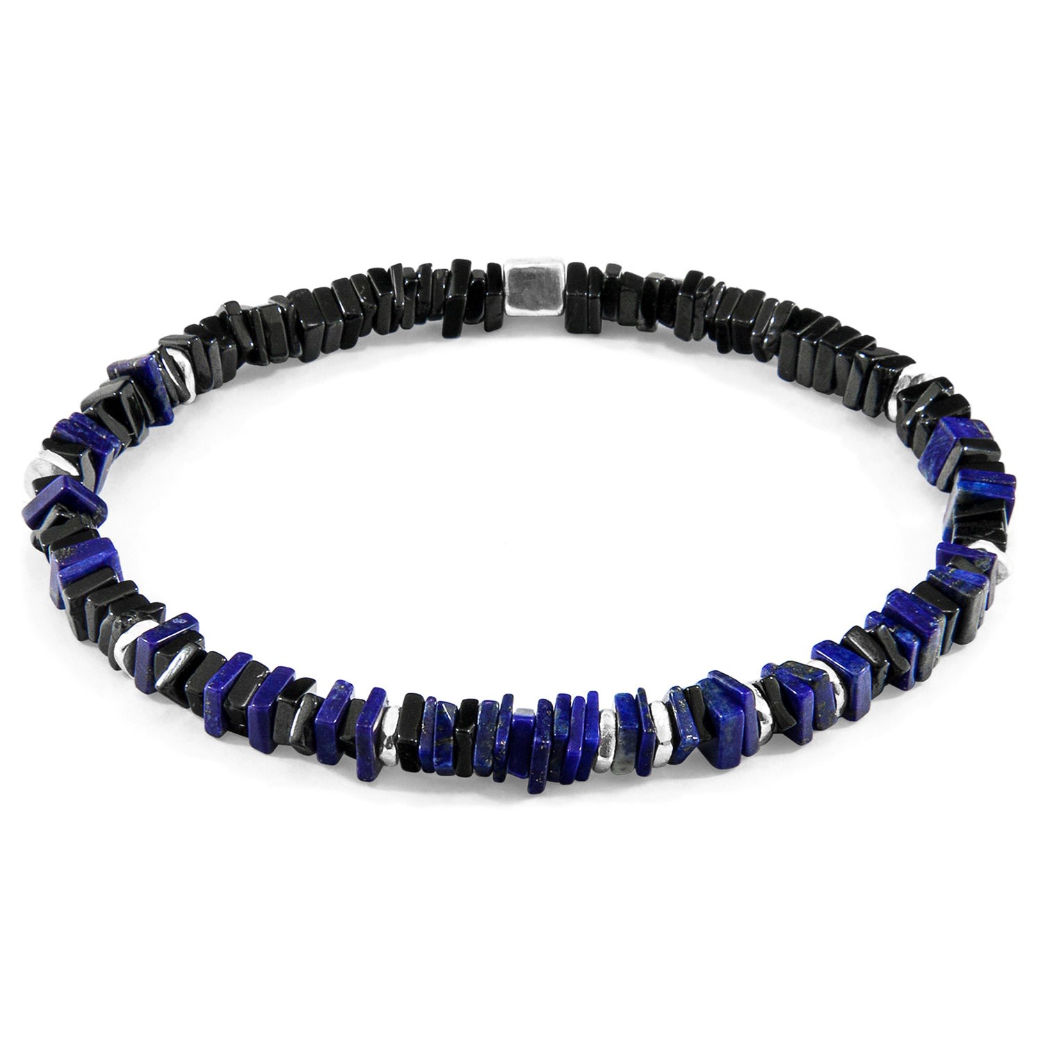 Men's Blue Lapis Lazuli Innot Silver & Stone Bracelet ANCHOR & CREW