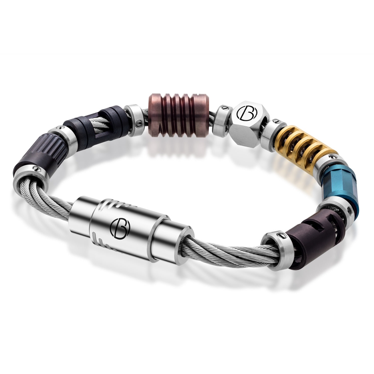 Men's Cable Fully Loaded Pvd Bracelet Bailey of Sheffield