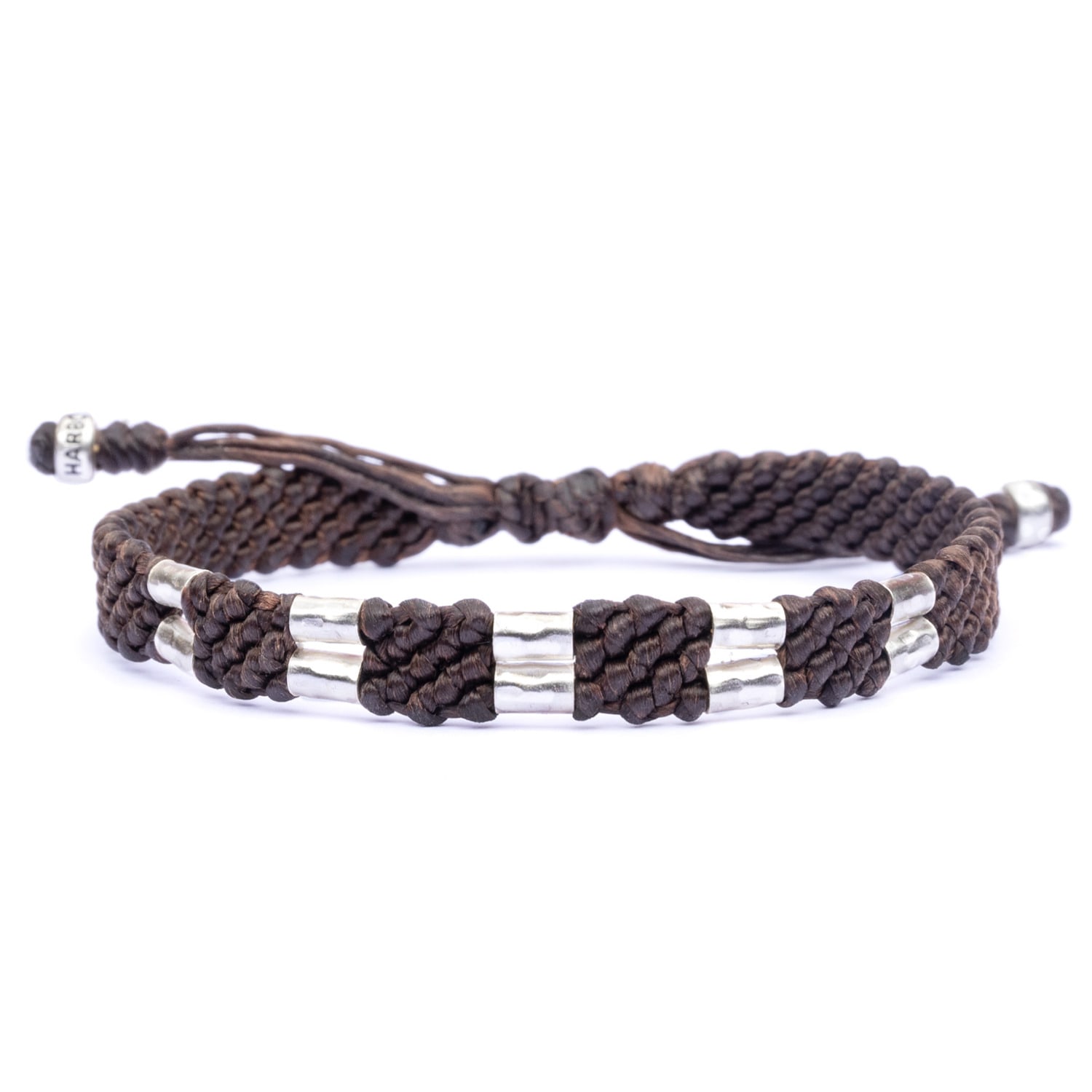 Men's Handmade Viking-Inspired Silver And Rope Bracelet - Brown Harbour UK Bracelets
