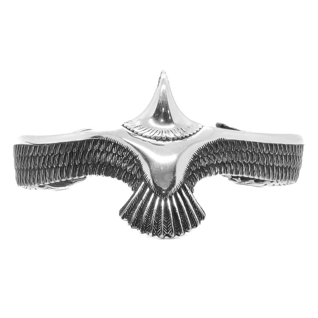 Men's Silver Eagle Cuff Bracelet Ebru Jewelry