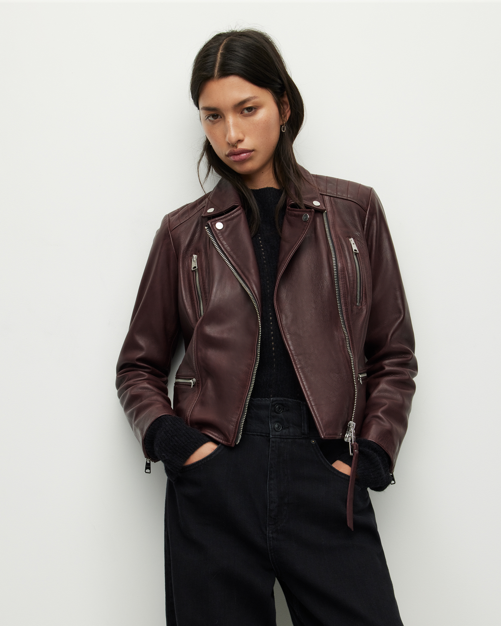 AllSaints Sienna Leather Biker Jacket