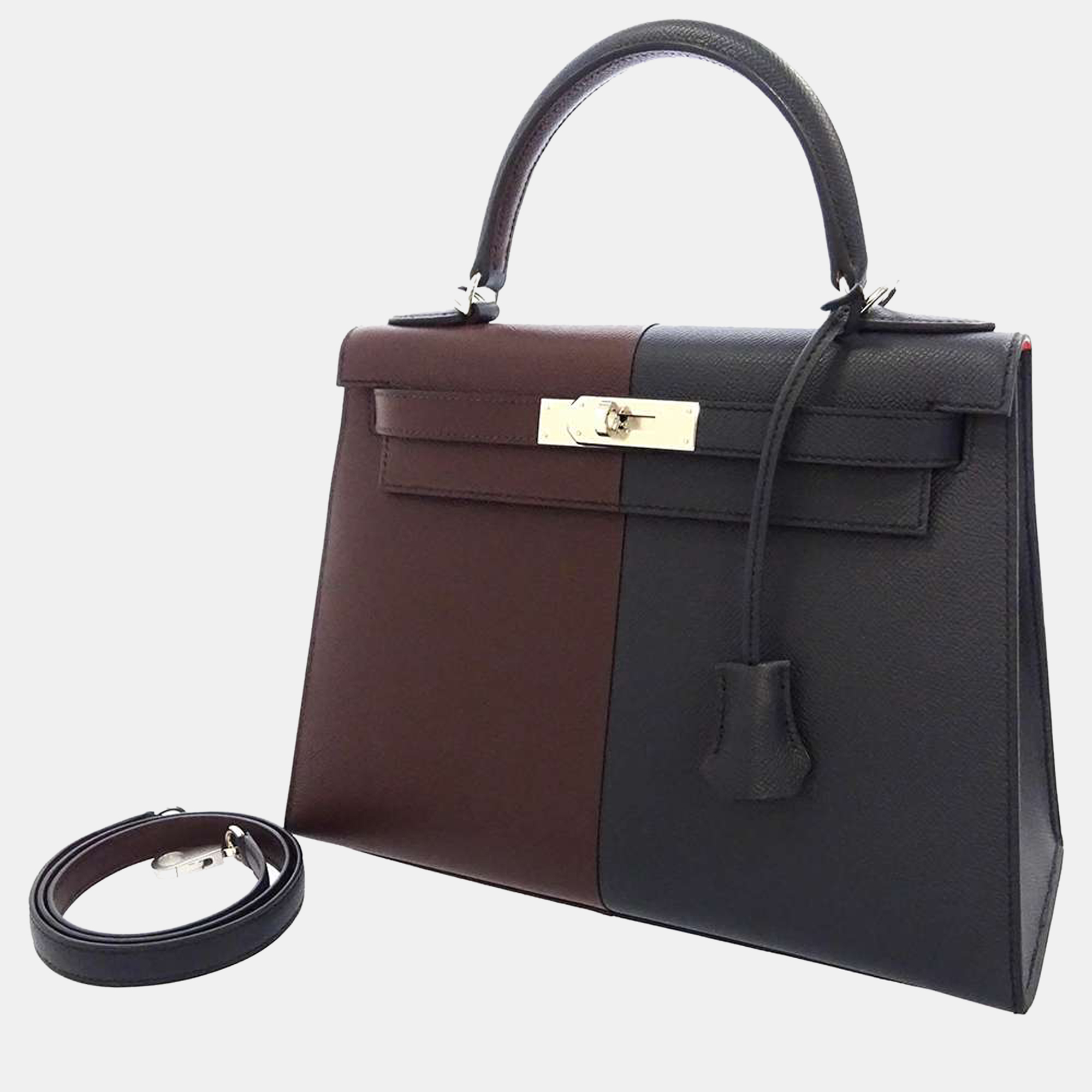 Hermes Multi Epsom Leather Palladium Hardware Casaque Kelly Sellier 28 Bag
