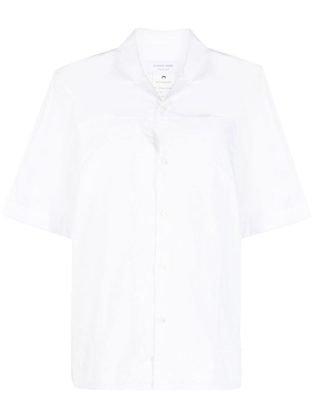 Marine Serre Household lace-trimmed shirt - White