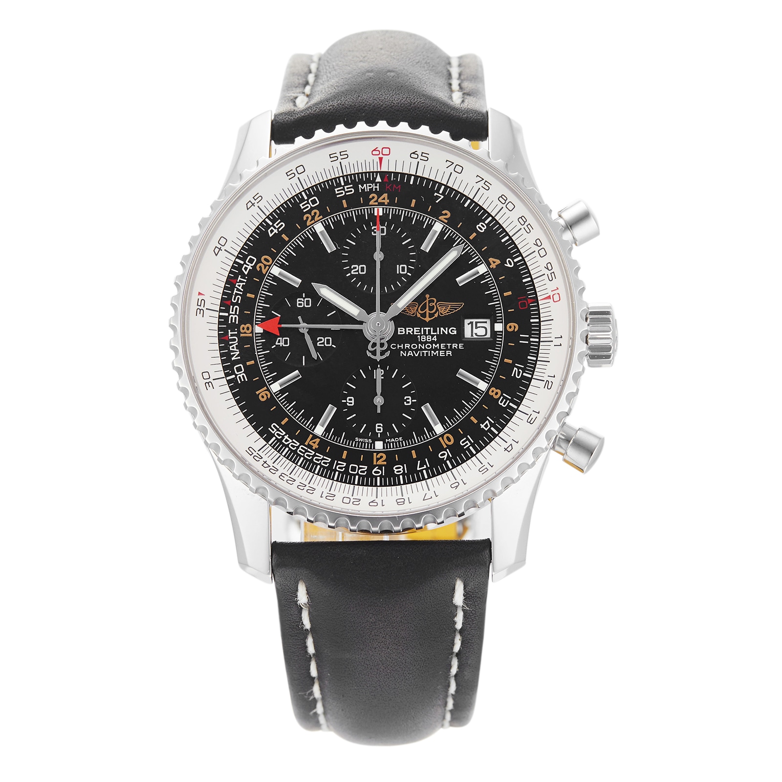 Pre-Owned Breitling Navitimer World Mens Watch A2432212/B726