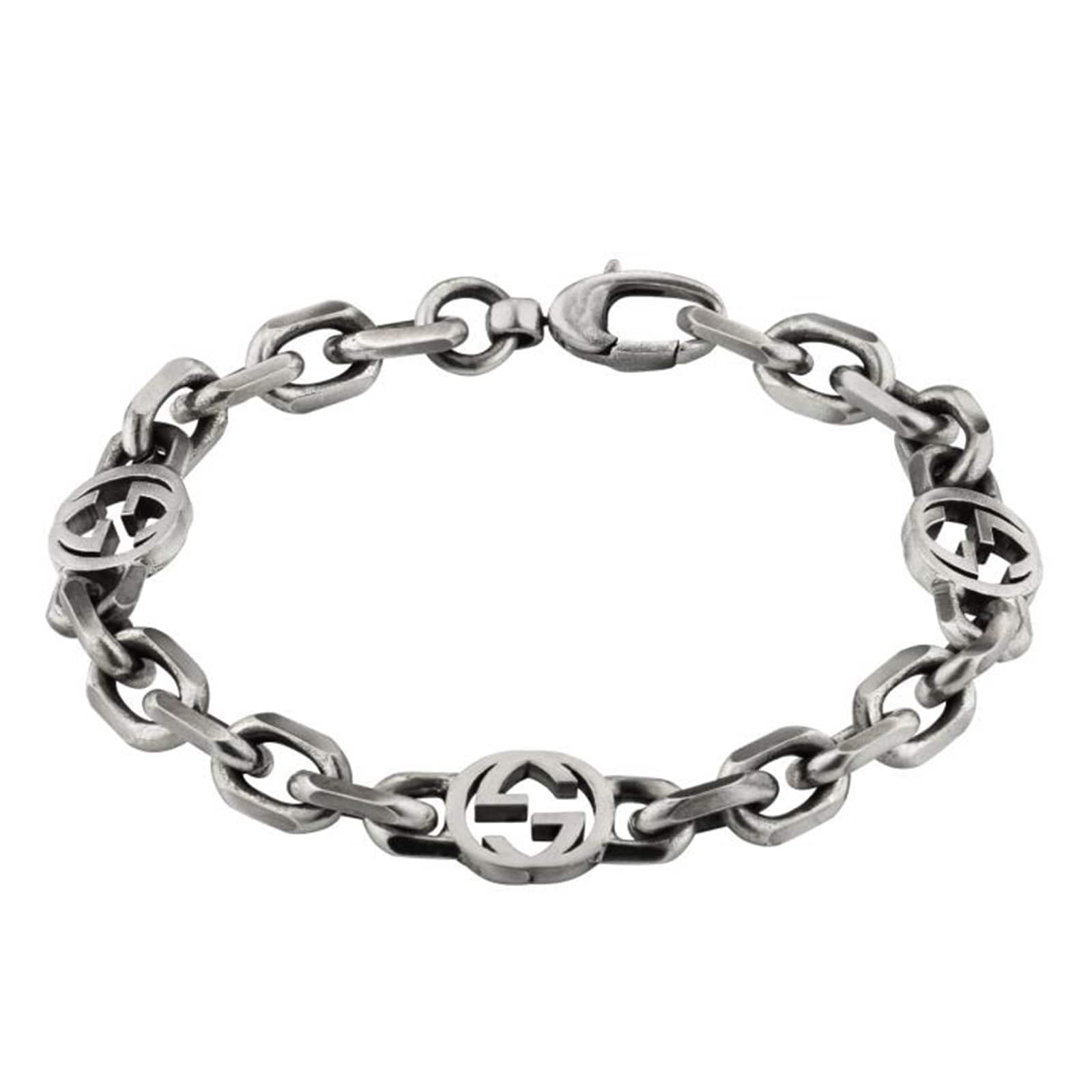 Silver Interlocking G Bracelet - 19cm