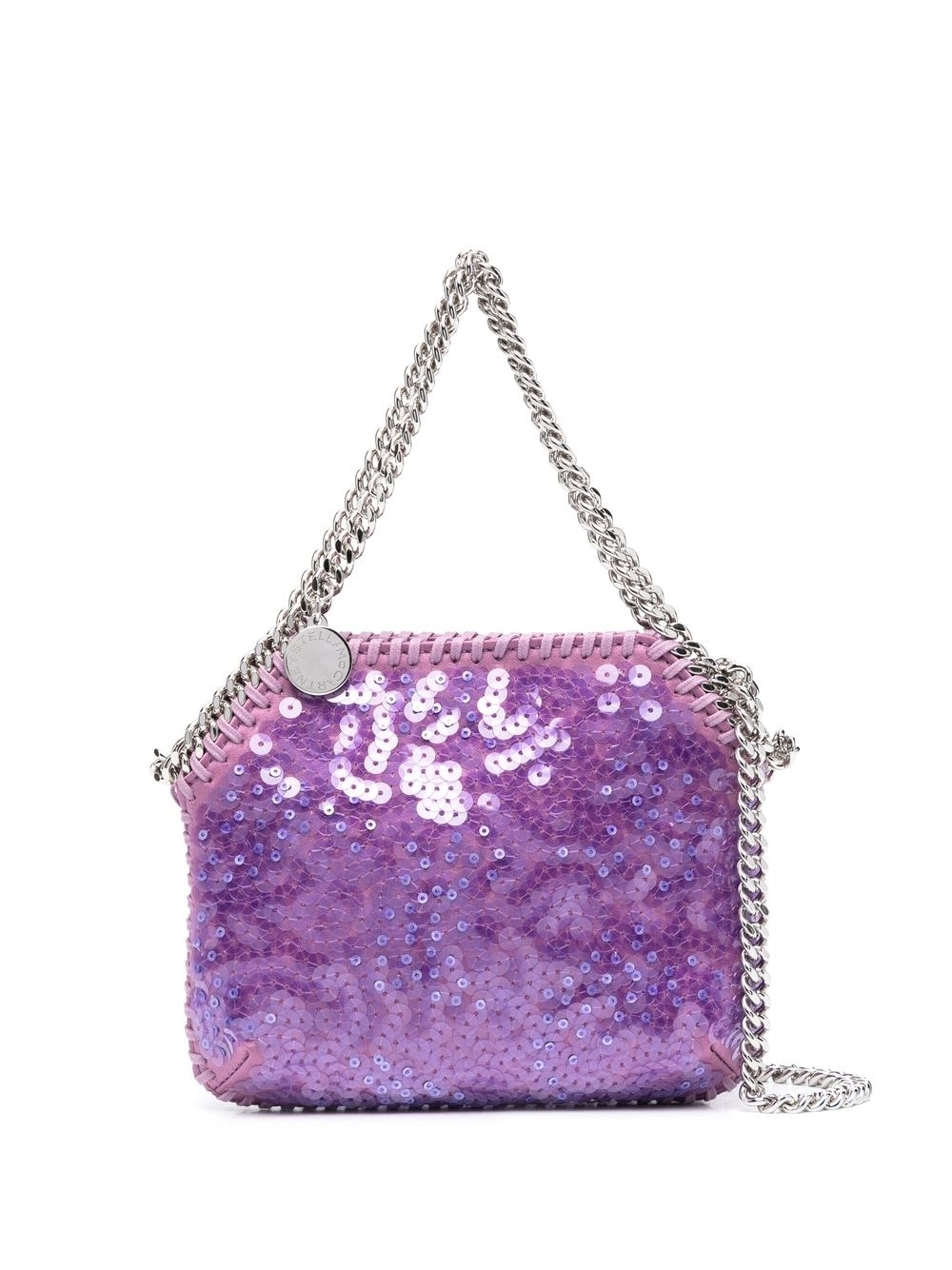 Stella McCartney Falabella sequin-embellished shoulder bag - Purple