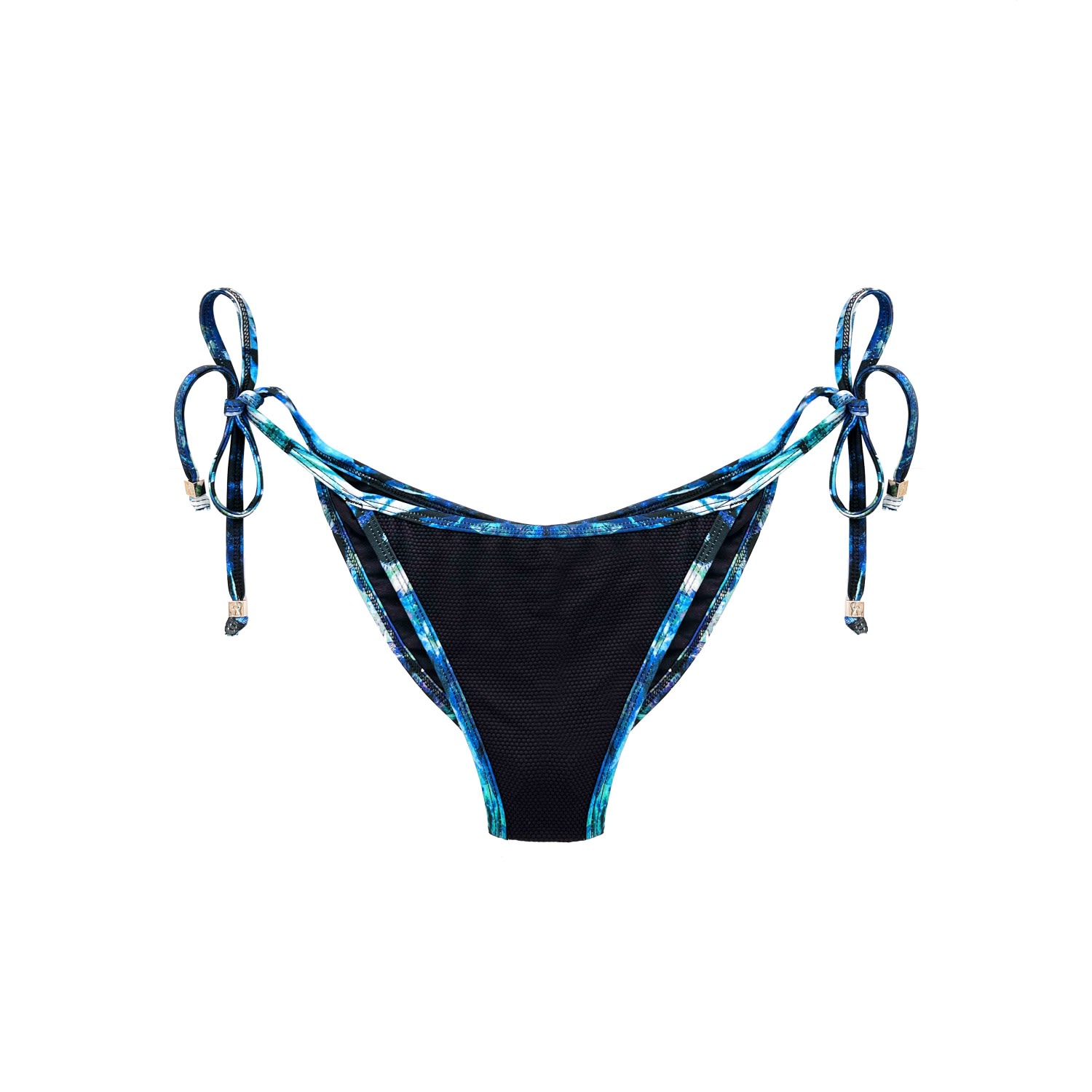Women's Black / Blue Black Blue Butterfly Print Tie-Side Bikini Bottom Pia Small ELIN RITTER IBIZA