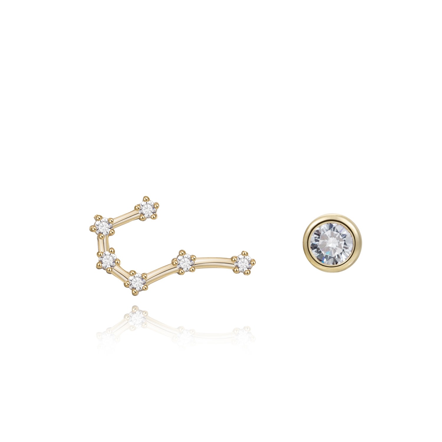 Women's Gold Cancer Constellation Earrings KATHRYN New York