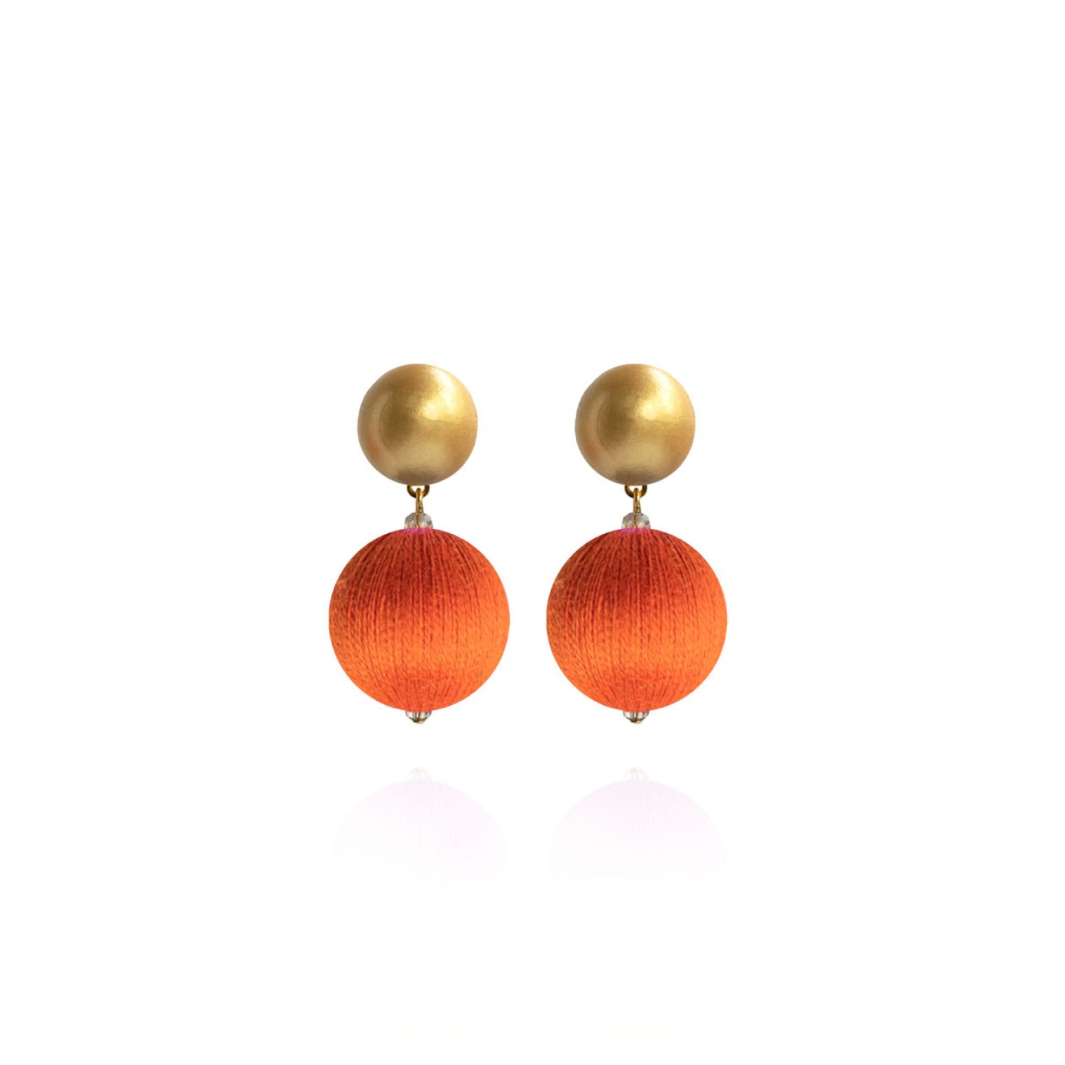Women's Gold / Yellow / Orange Sonia Petite Earrings In Sweet Tangerine Saule Label
