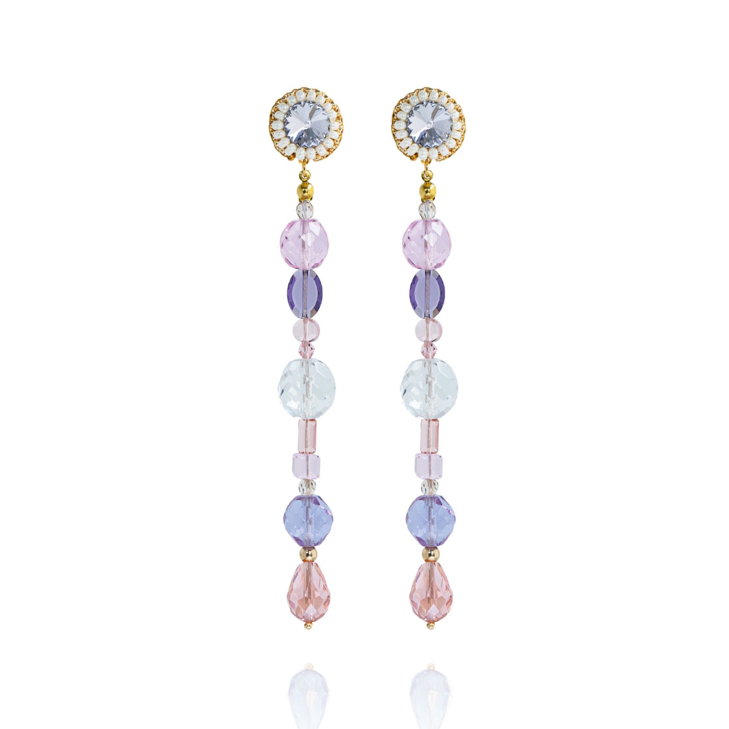 Women's Pink / Purple Giulia Earrings In Lavender Kiss Saule Label