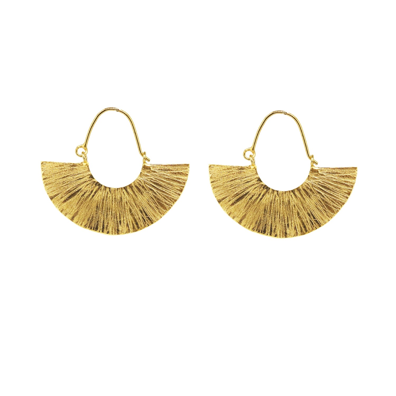 Women's Statement Fan Earrings - Gold Yvonne Henderson Jewellery