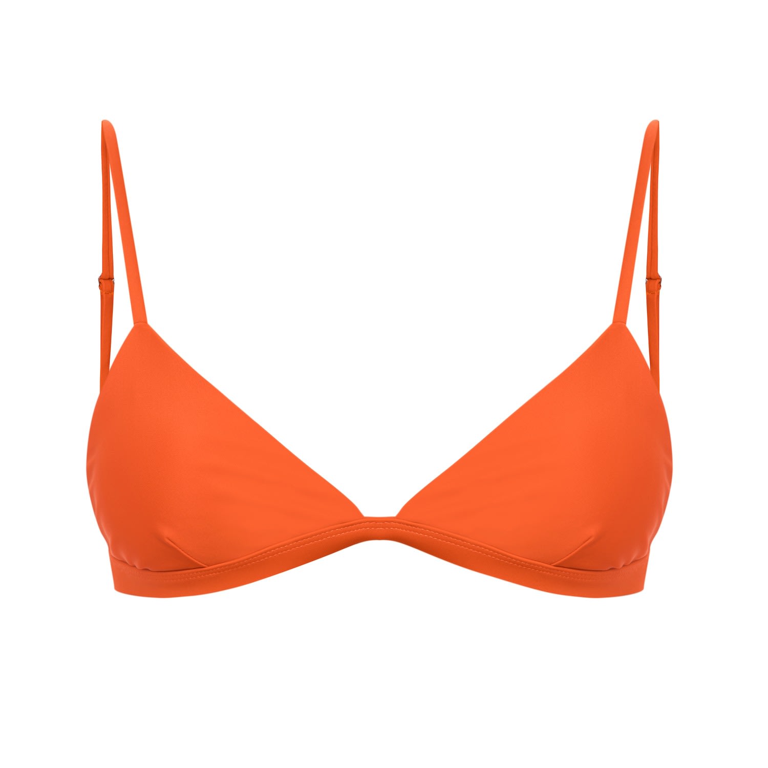 Women's Yellow / Orange Ally Bikini Top With Adjustable Straps - Burnt Orange Extra Small MIGA Swimwear