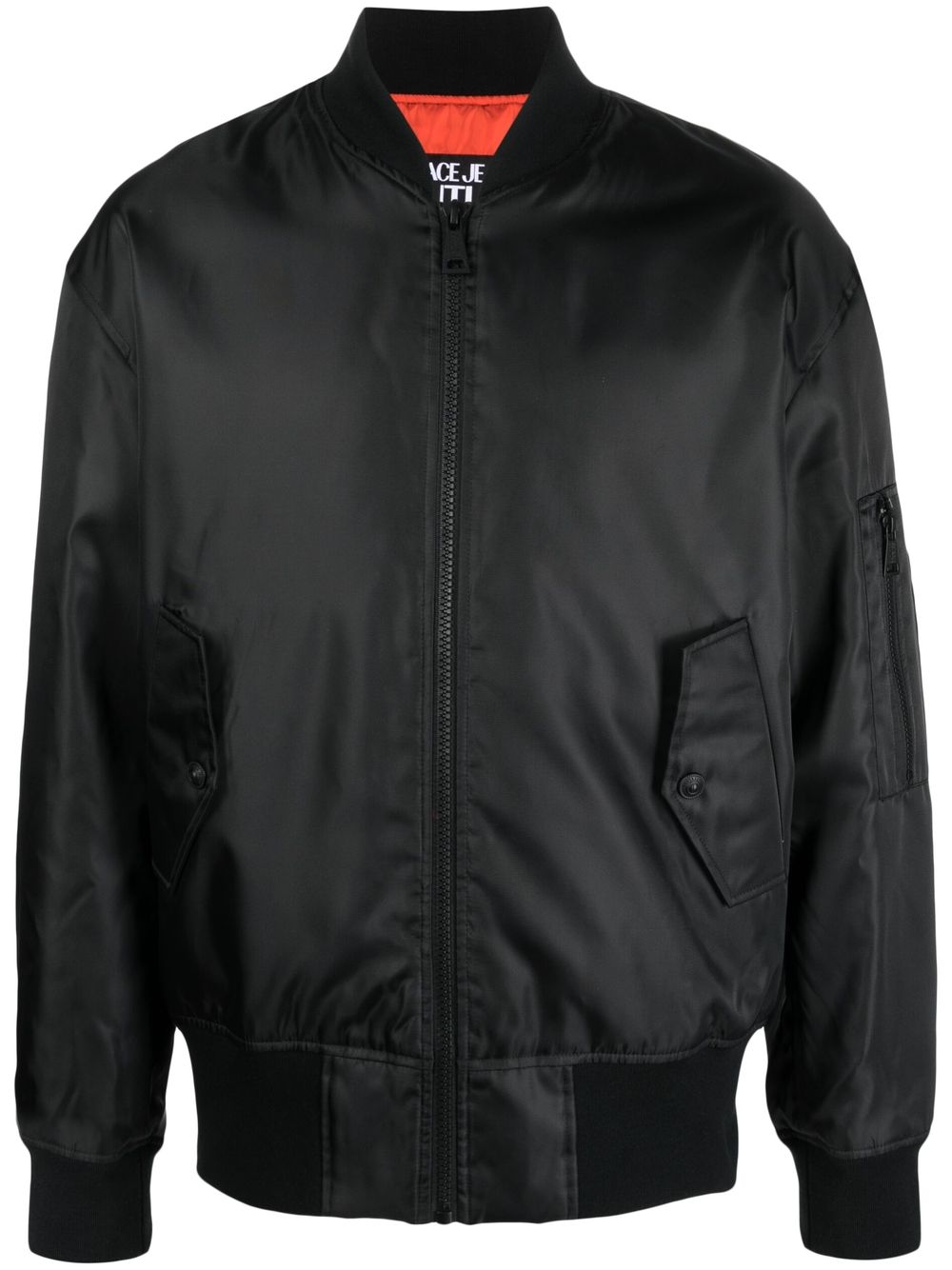 Versace Jeans Couture V-Emblem logo-print padded bomber jacket - Black