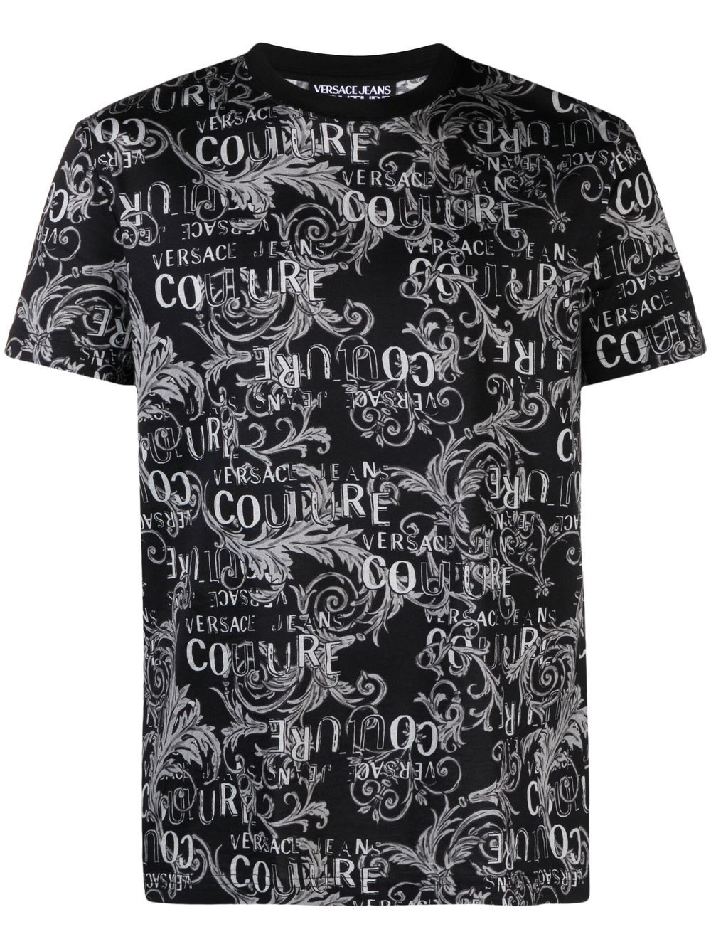 Versace Jeans Couture baroque-print T-shirt - Black
