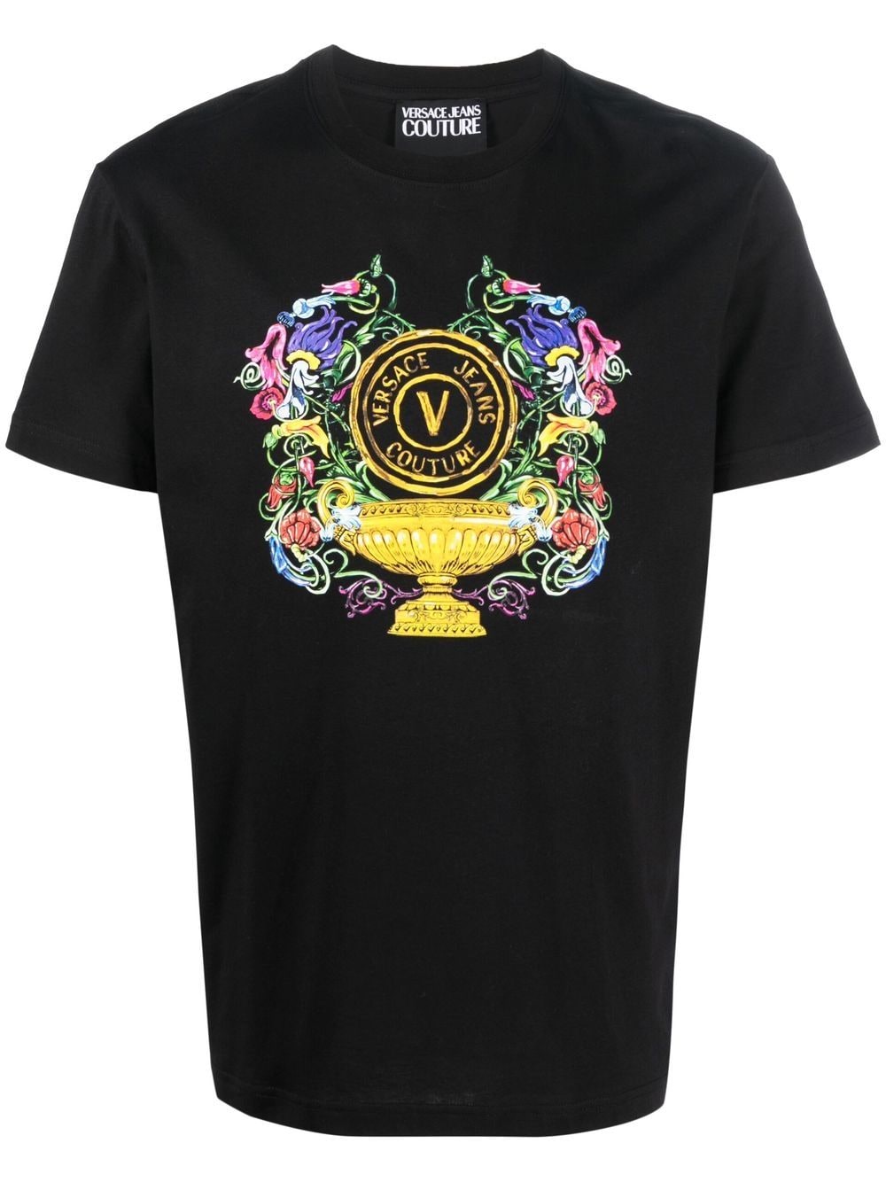 Versace Jeans Couture graphic-logo-print T-shirt - Black