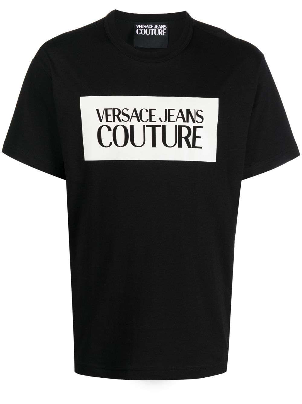 Versace Jeans Couture logo print cotton T-shirt - Black