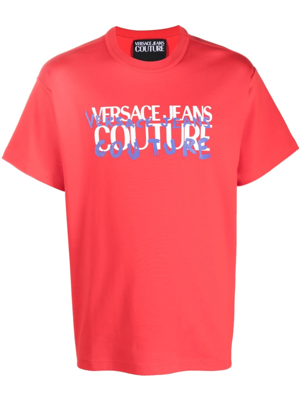 Versace Jeans Couture logo-print cotton T-shirt - Red