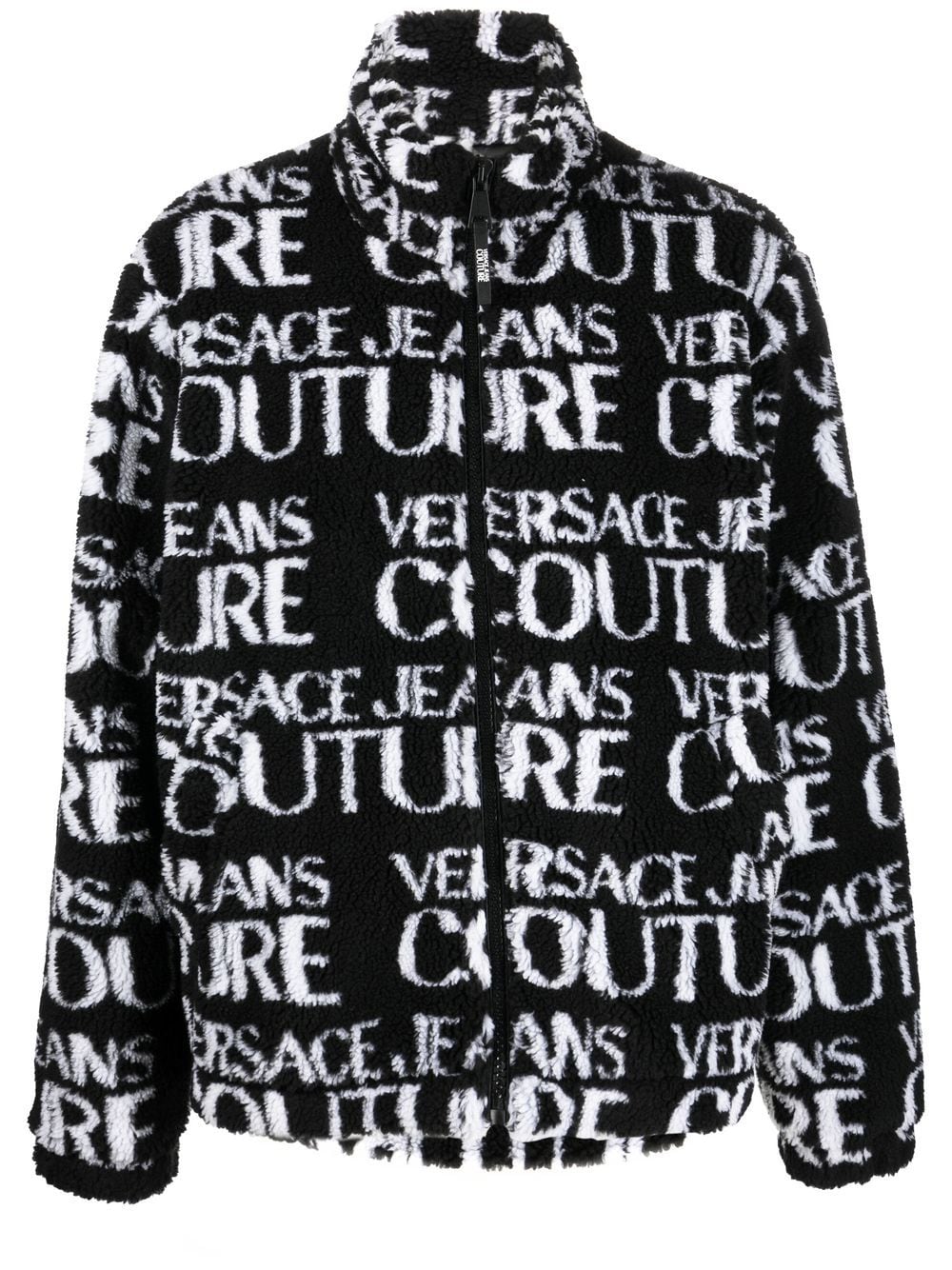 Versace Jeans Couture logo-print fleece jacket - Black