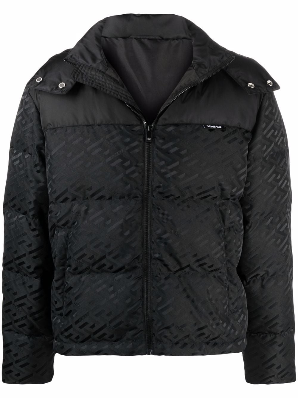 Versace La Greca puffer jacket - Black