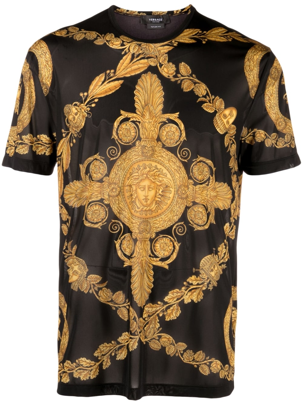 Versace Maschera Baroque-print T-shirt - Black