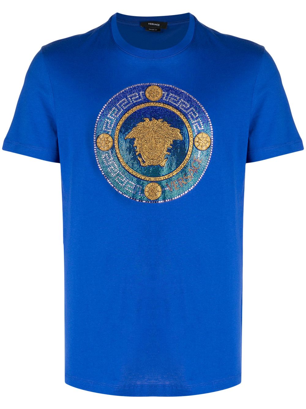 Versace Medusa-embellished cotton-jersey T-shirt - Blue