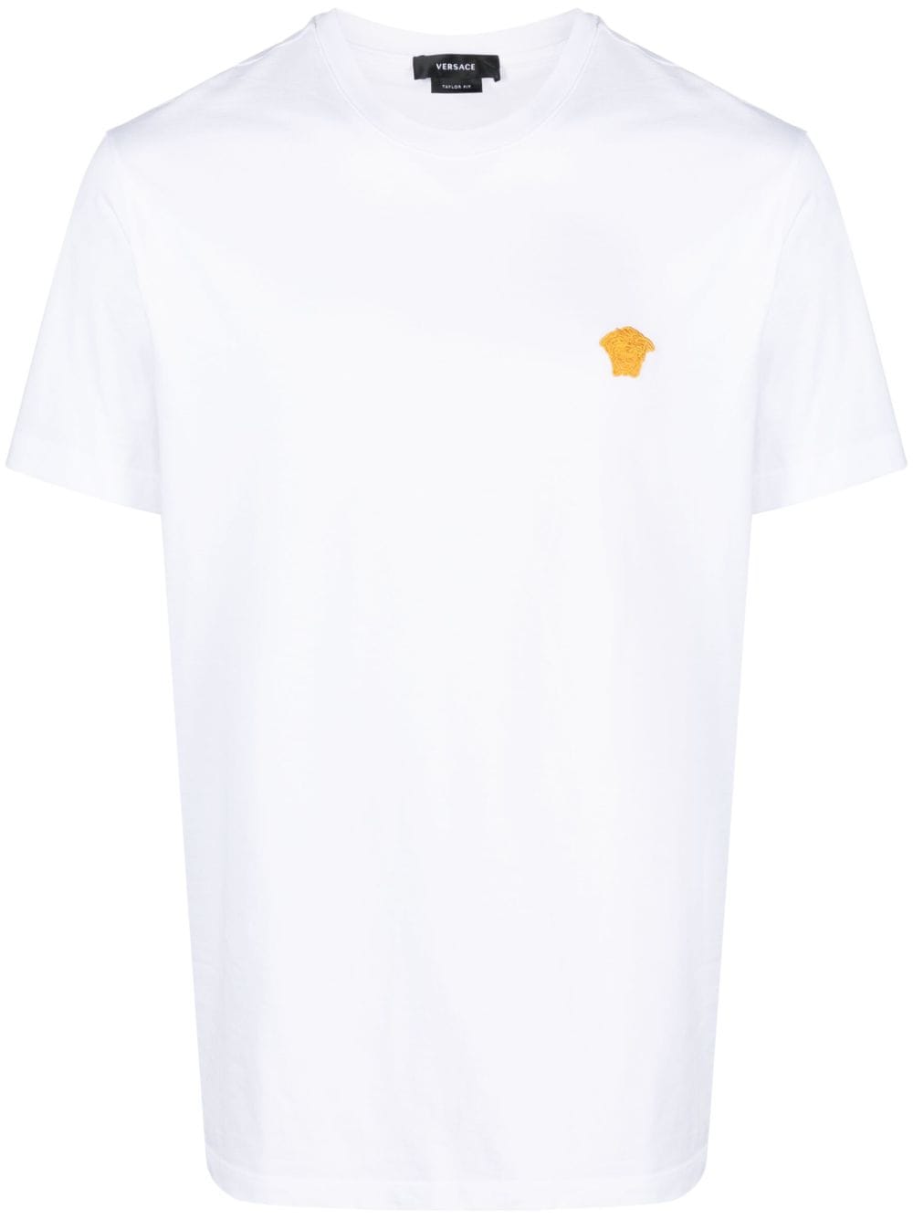 Versace Medusa-embroidered cotton T-shirt - White