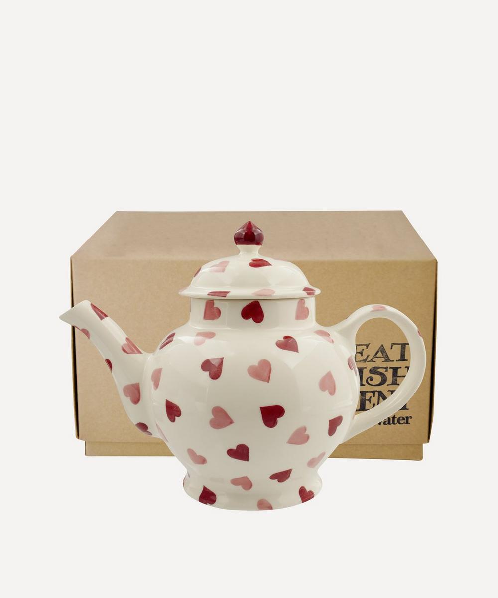 Emma Bridgewater Pink Hearts Boxed Four Mug Teapot