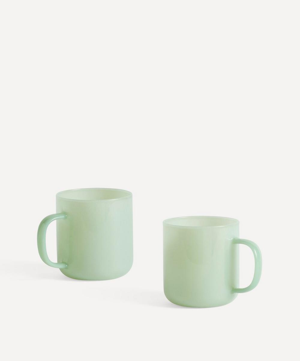 Hay Borosilicate Light Green Glass Mugs Set Of Two