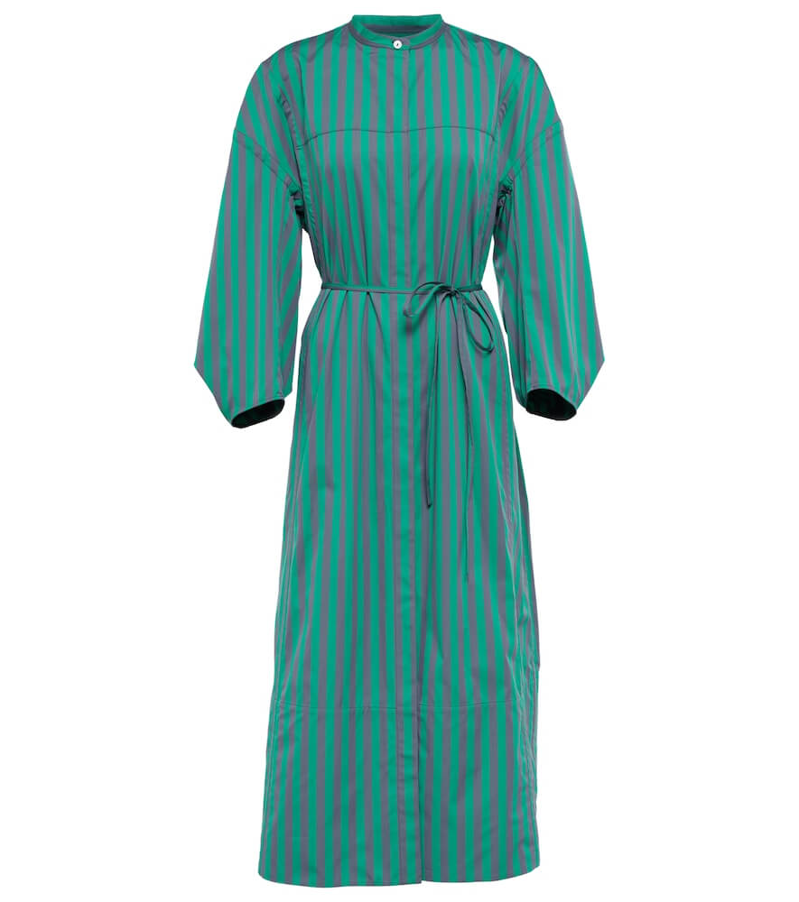 Jil Sander Striped cotton midi shirt dress