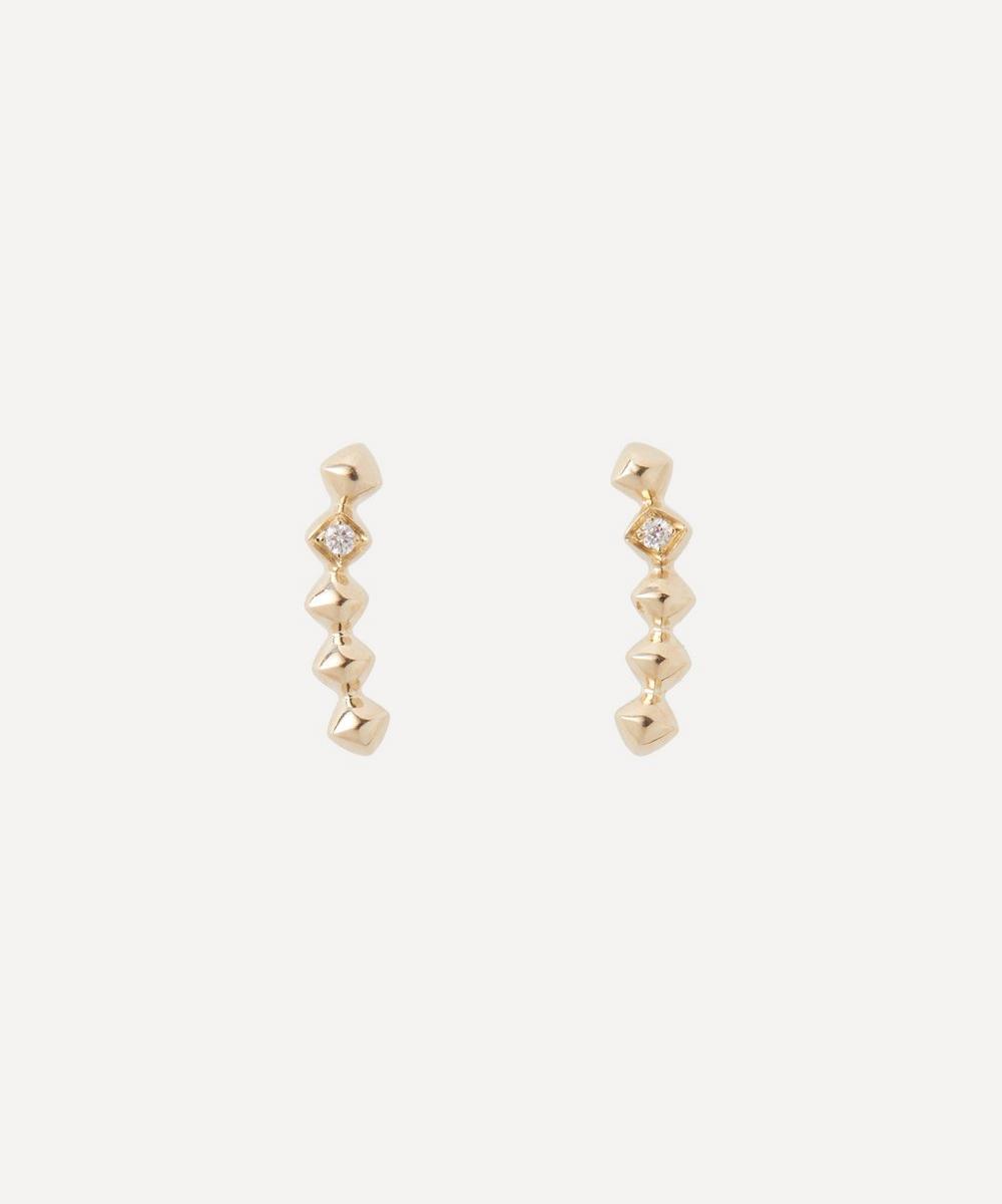 Liberty 9ct Gold Eclipse Crawler Diamond Stud Earrings