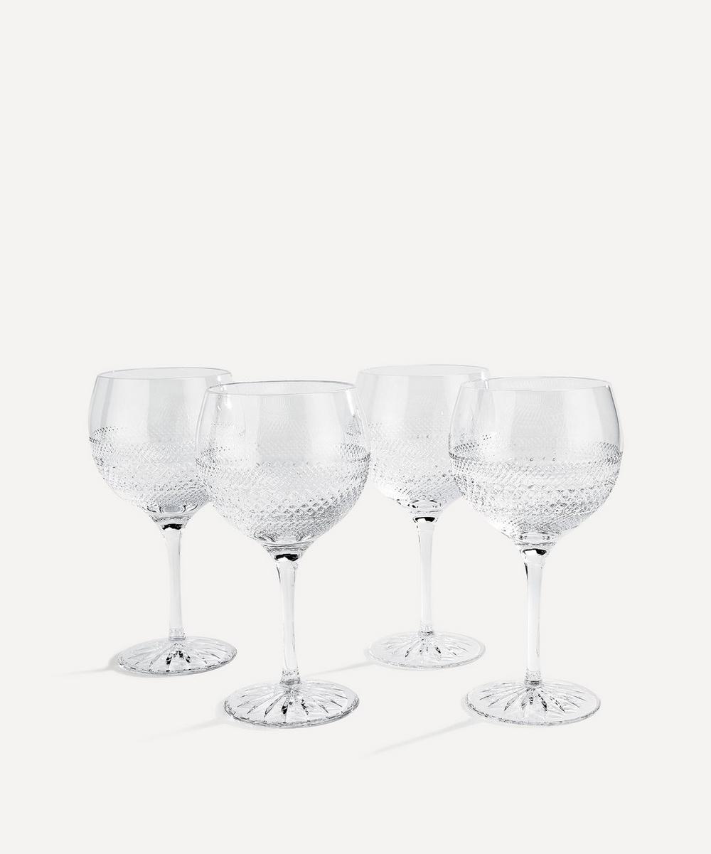 Soho Home Huxley Cut Crystal Gin Glass Set Of Four
