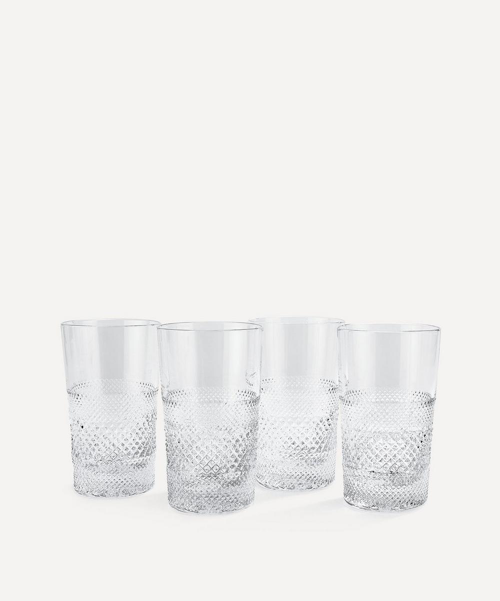 Soho Home Huxley Cut Crystal Highball Glass Set Of Four