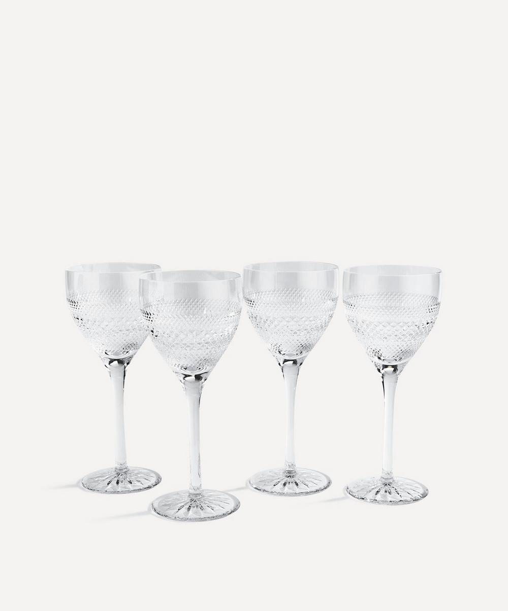 Soho Home Huxley Cut Crystal Red Wine Glass Set Of Four