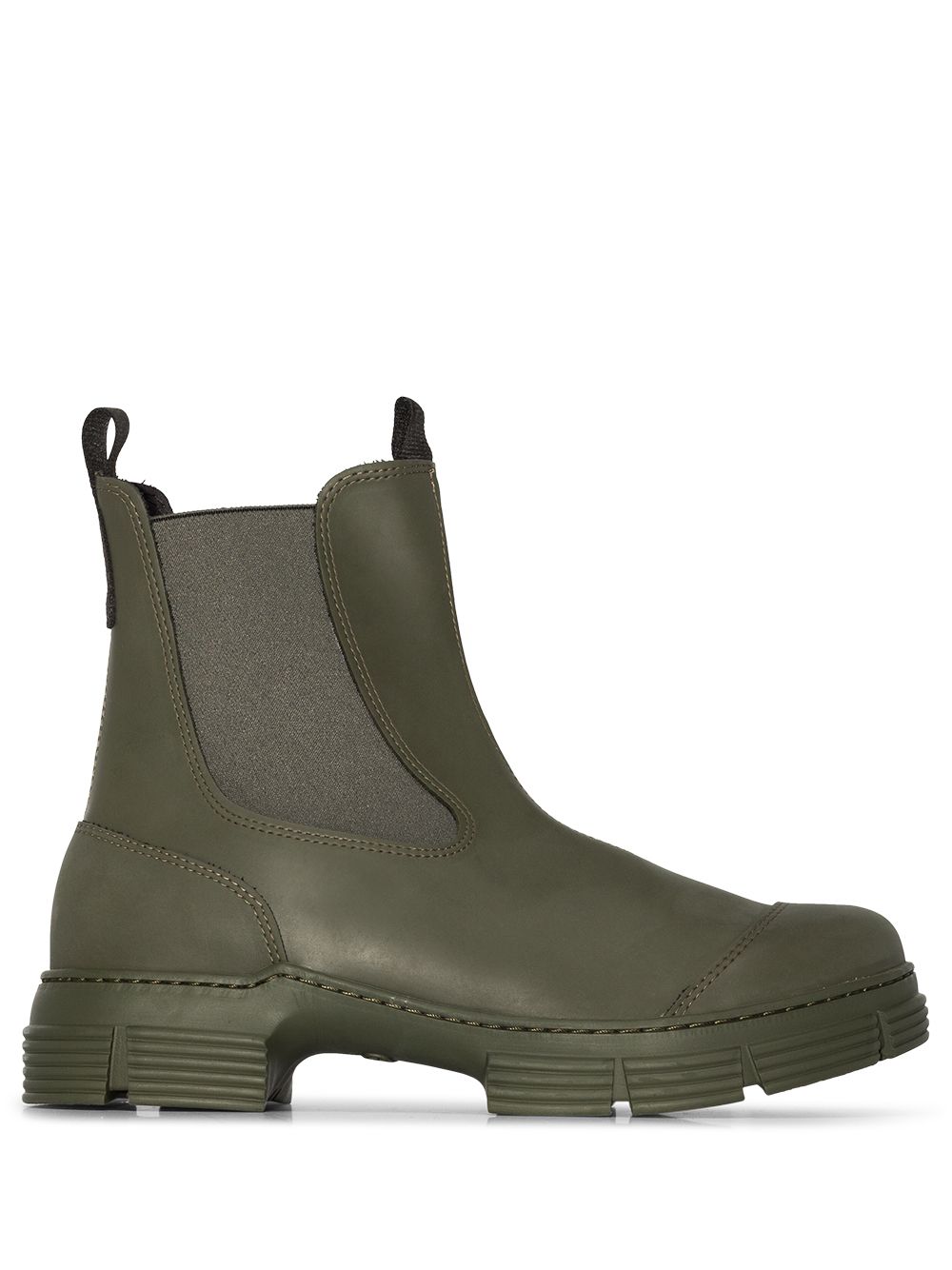 GANNI chunky sole Chelsea ankle boots - Green