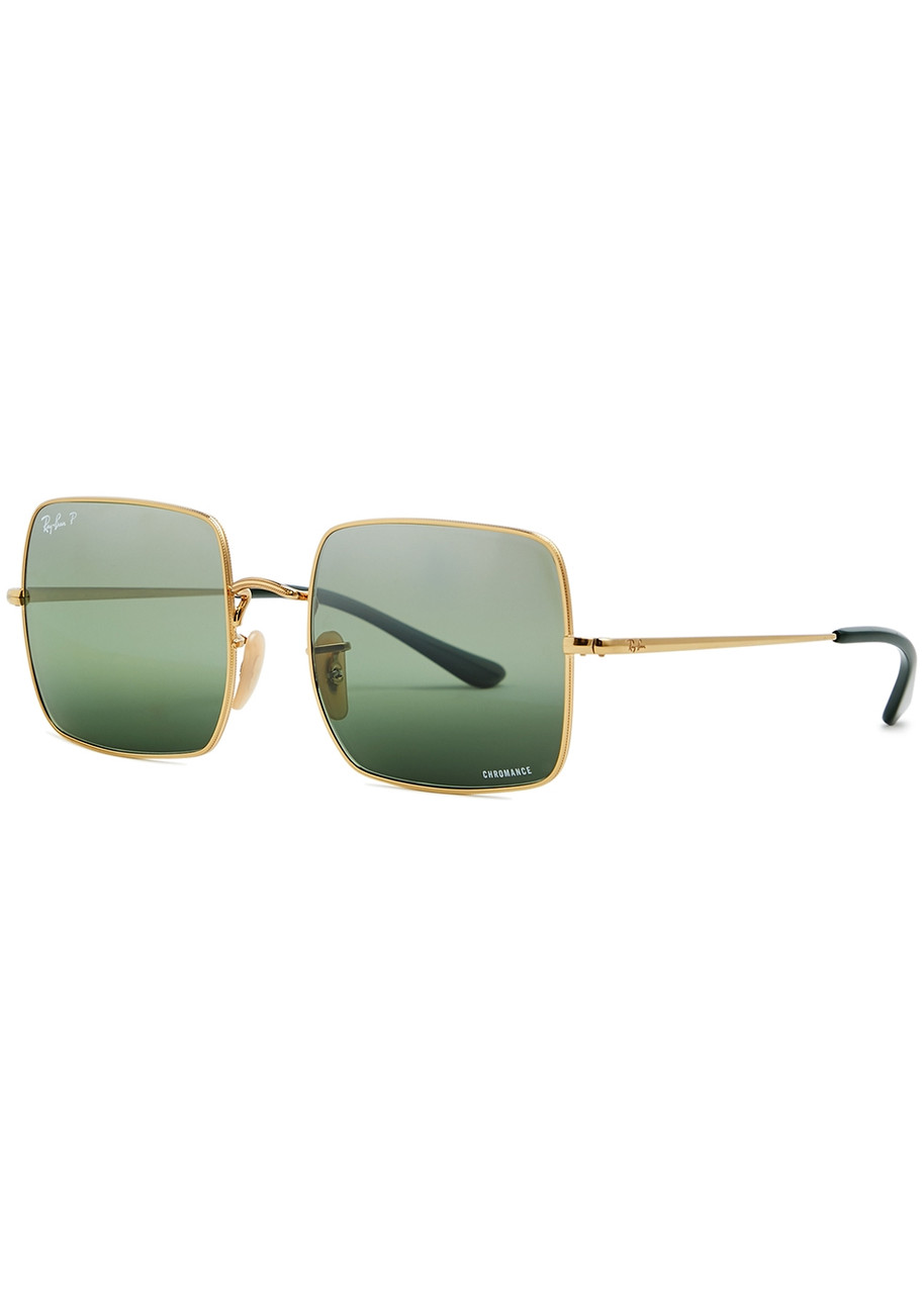 Ray-Ban Square-frame Sunglasses, Designer Sunglasses, Chromance Lenses - Green