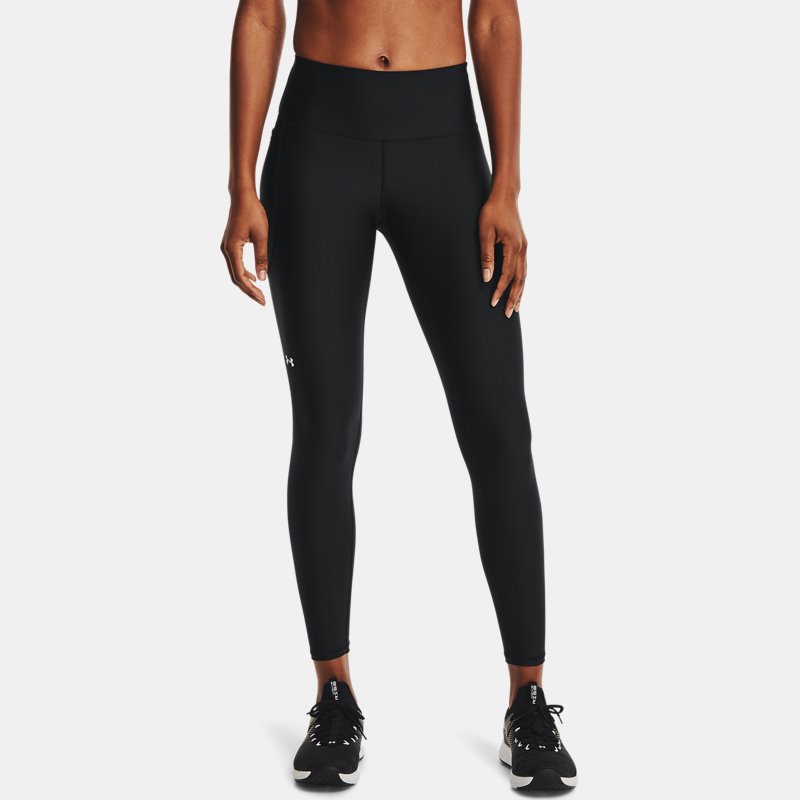 Women's HeatGear® No-Slip Waistband Full-Length Leggings Black / White XXL