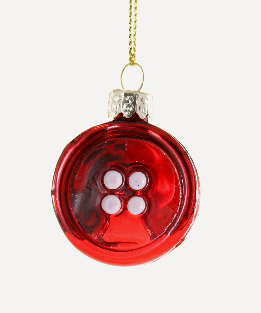 Christmas Glass Button Ornament